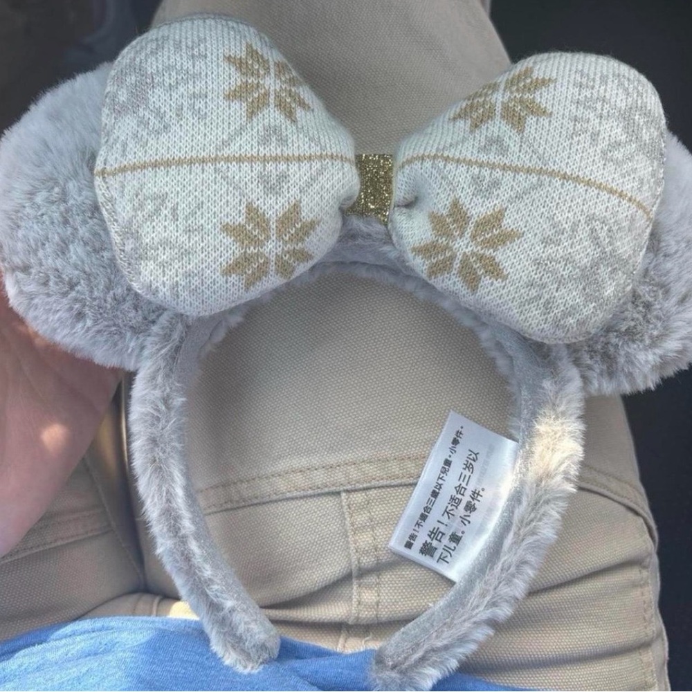 Disney parks fuzzy Christmas sweater ears